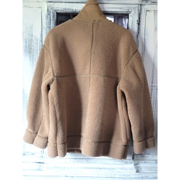 Anthropologie LaBiz Relaxed Sherpa Moto Jacket - New XL - Picture 8 of 9